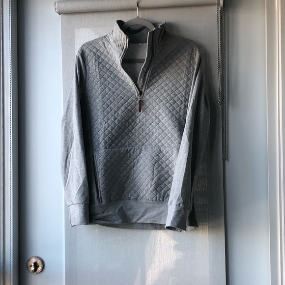 NWOT cute grey pullover (half-zip) - Picture 3 of 6